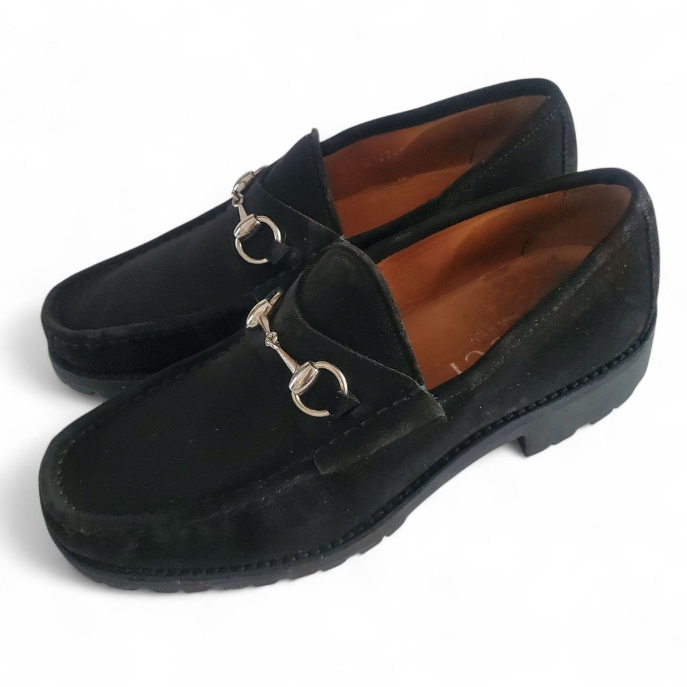 Gucci Black Loafers with Silver Accents - Picture 3 of 14